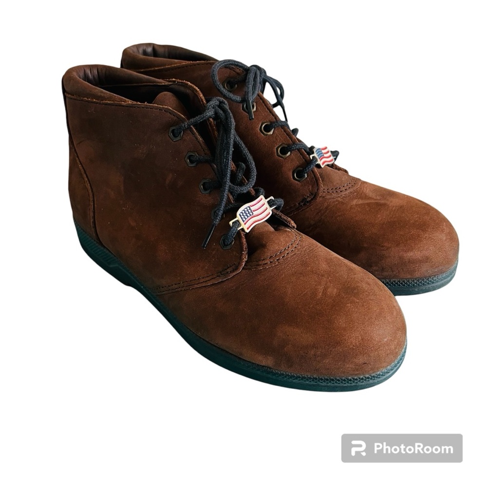 Red Wing USA Chukka Work Steel Toe Safety Boot Women's Size 6 Brown Suede